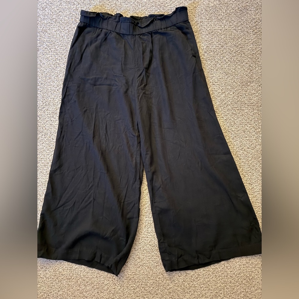 LOFT Wide-Leg Paper Bag Pants